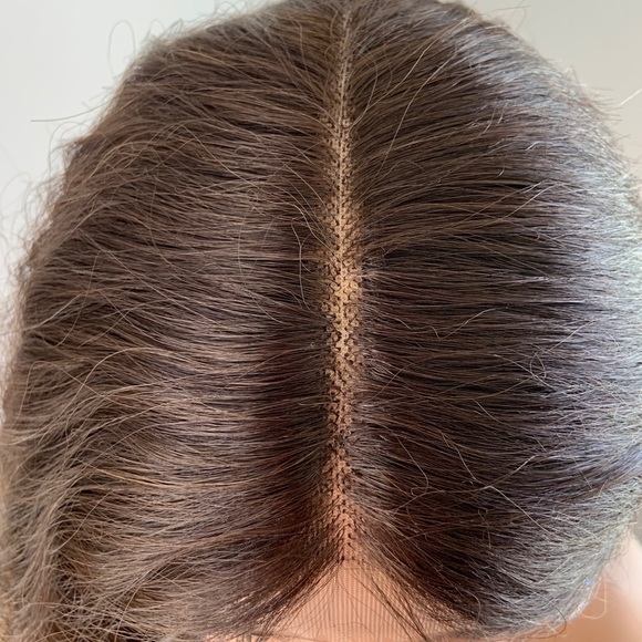 Long Gorgeous Ombre Brown Premium Fiber Lace Front Wig - Picture 3 of 9